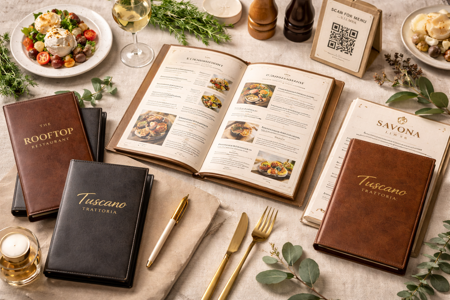 how to design restaurant menu card